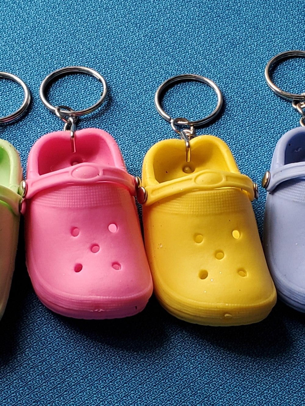 Four Kids Yellow Clog Keychain Charm - Fun Mini Shoe Accessory